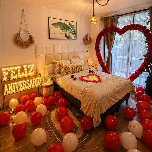 Decoración Premium – Feliz Aniversario ❤️🥂